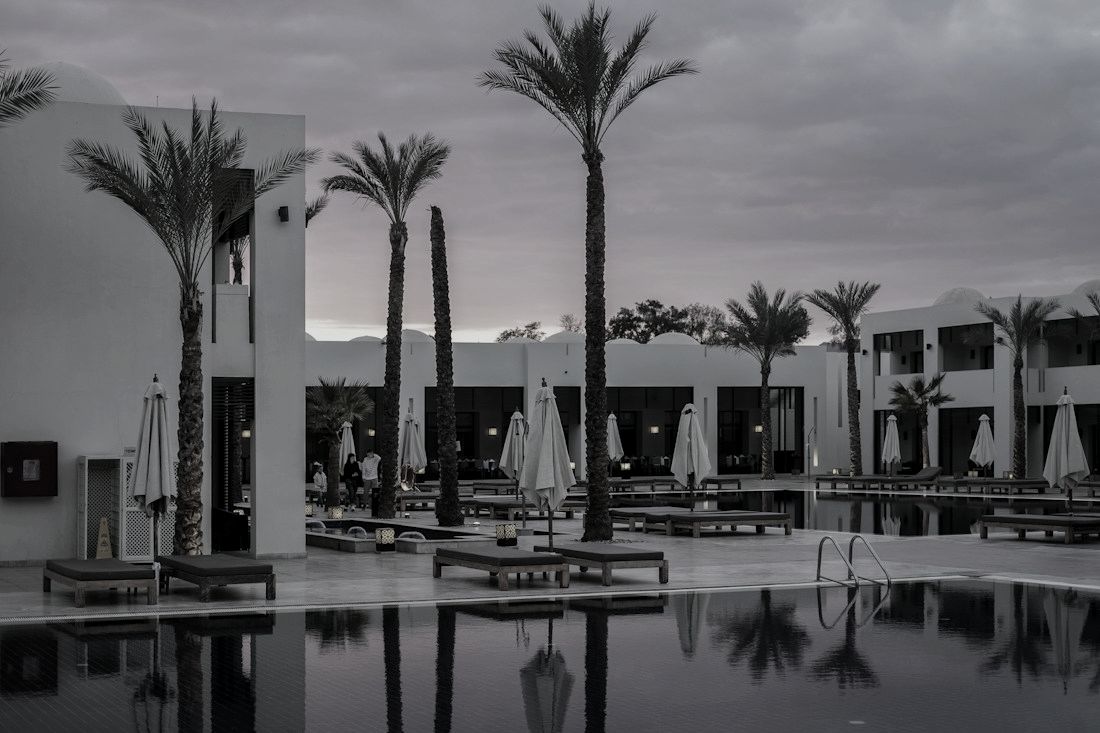Palmiyeli beach club havuz alanı